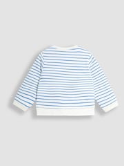 JoJo Maman Bébé Blue Sweatshirt & Rib Leggings Set - Image 3 of 6