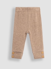 JoJo Maman Bébé Blue Sweatshirt & Rib Leggings Set - Image 4 of 6