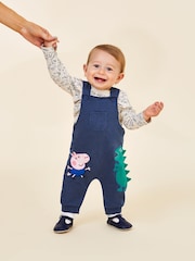JoJo Maman Bébé Pepper Pig Printed Top & Dungarees Set - Imagen 8 de 8
