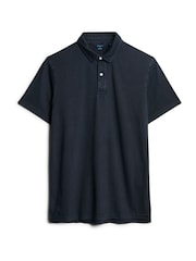 Superdry Eclipse Navy 100% Cotton Studios Jersey Polo Shirt - Image 6 of 8