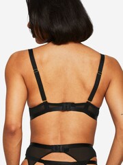 Ann Summers Grey Animal Rapturous Padded Plunge Bra - Image 2 of 5