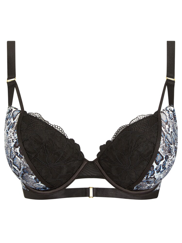 Ann Summers Grey Animal Rapturous Padded Plunge Bra - Image 5 of 5