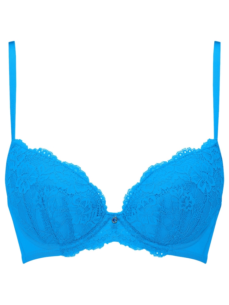 Ann Summers Blue Sexy Lace Planet Padded Plunge Bra - Image 5 of 5