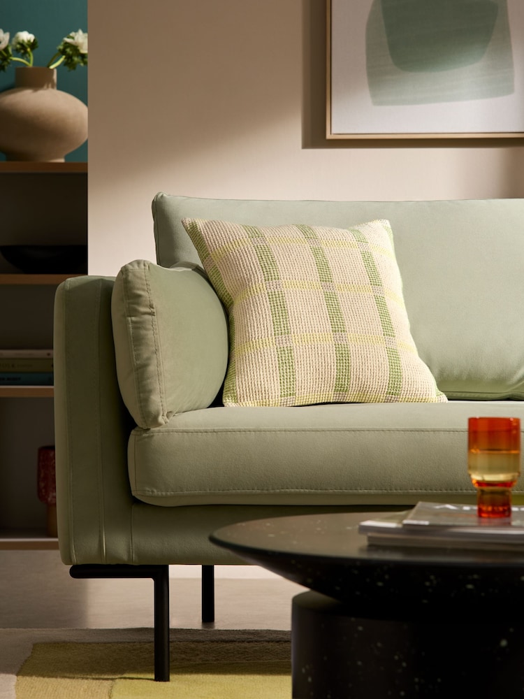 MADE.COM Textured Woven Cale Cotton Geo Cushion - Imagen 1 de 4 MADE.COM Textured Woven Cale Cotton Geo Cushion - Imagen 1 de 4