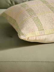 MADE.COM Textured Woven Cale Cotton Geo Cushion - Image 2 of 4