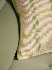 MADE.COM Textured Woven Cale Cotton Geo Cushion - Image 3 of 4
