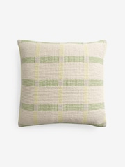 MADE.COM Textured Woven Cale Cotton Geo Cushion - Image 4 of 4
