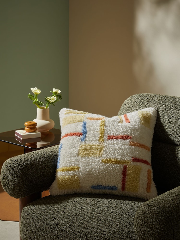 MADE.COM Cream Max Tufted Berber Cushion - Image 1 of 3
