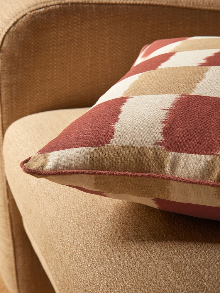 MADE.COM Red 100% Cotton Desi Geo Cushion - Image 2 of 4