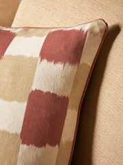 MADE.COM Red 100% Cotton Desi Geo Cushion - Image 3 of 4