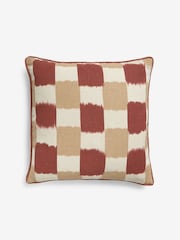 MADE.COM Red 100% Cotton Desi Geo Cushion - Image 4 of 4