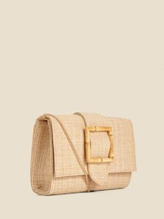 Sosandar Raffia Bamboo Clasp Detail Clutch Bag - Bild 2 von 3