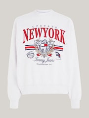 Tommy Jeans Grey Boxy Explorer Vintage Crew Neck Sweatshirt - Image 6 of 6