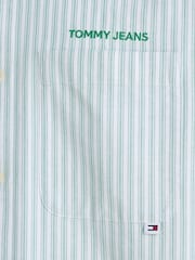 Tommy Jeans Green Stripe Classics Shirt - Image 6 of 6