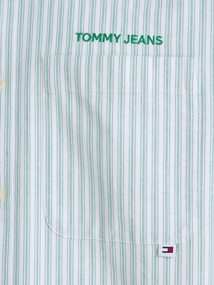 Tommy Jeans Green Stripe Classics Shirt - Image 6 of 6