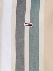 Tommy Jeans Green 100% Cotton Bold Stripes Shirt - Image 4 of 6
