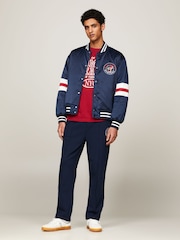 Tommy Jeans Blue Varsity Explorer Bomber Jacket - Image 1 of 4