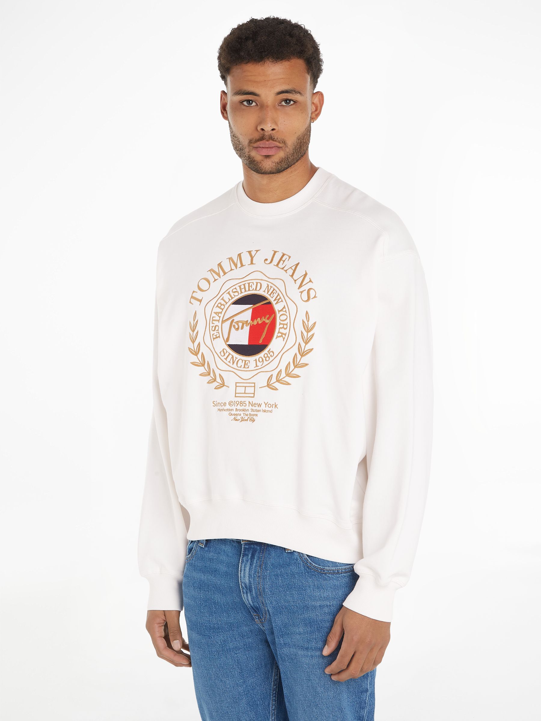 Tommy jeans white crew neck top