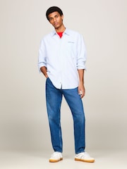 Tommy Jeans Blue Stripe Classics Shirt - Image 4 of 5