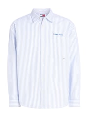 Tommy Jeans Blue Stripe Classics Shirt - Image 5 of 5
