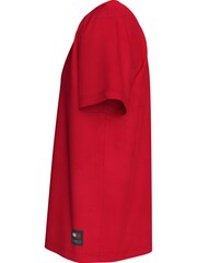 Tommy Jeans Red Regular Fit Classic 100% Cotton T-Shirt - Image 4 of 5