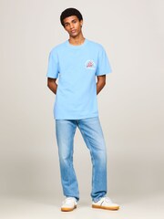Tommy Jeans Blue Regular Fit Unisex Fun Novelty T-Shirt - Image 2 of 5