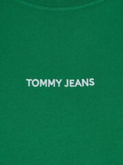 Tommy Jeans Green Regular Fit Classic 100% Cotton T-Shirt - Image 6 of 6
