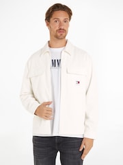 Tommy Jeans White Chunky Corduroy Shirt - Image 1 of 6