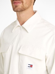 Tommy Jeans White Chunky Corduroy Shirt - Image 3 of 6