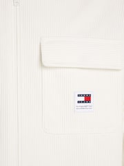 Tommy Jeans White Chunky Corduroy Shirt - Image 6 of 6