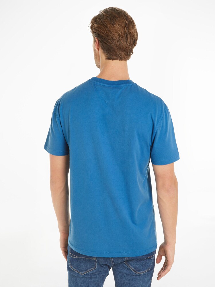 Tommy Jeans Blue Regular Fit Classic 100% Cotton T-Shirt - Image 2 of 6 Tommy Jeans Blue Regular Fit Classic 100% Cotton T-Shirt - Image 2 of 6