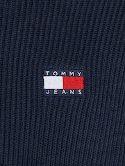 Tommy Jeans Blue Relaxed Zip Sweater - Image 4 of 4