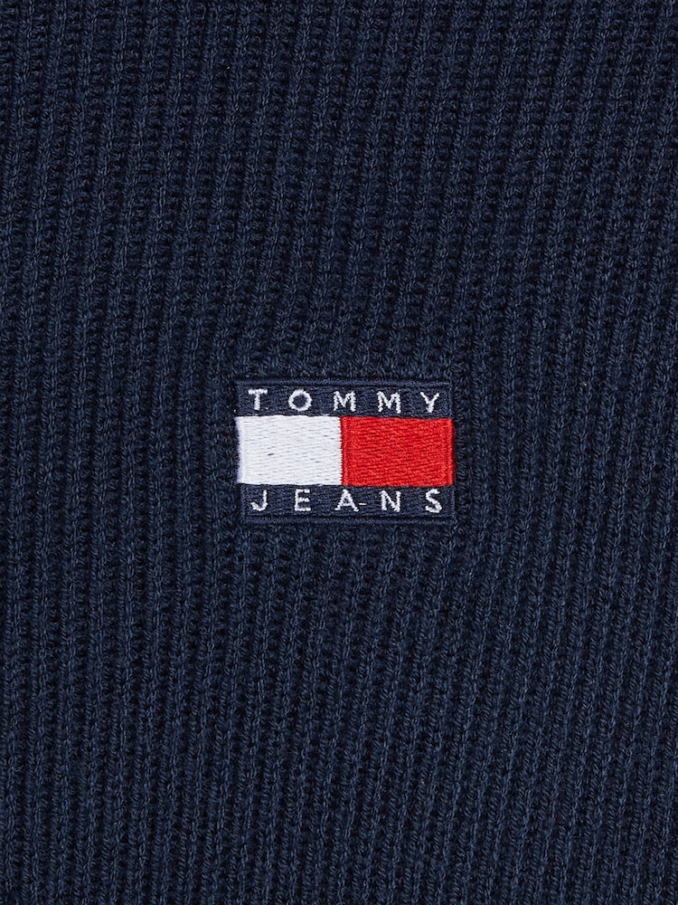 Tommy Jeans Blue Relaxed Zip Sweater - Image 4 of 4 Tommy Jeans Blue Relaxed Zip Sweater - Image 4 of 4