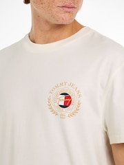 Blanc - T-shirt Tommy Jeans Regular Fit Explorer 100% coton - Image 3 of 4
