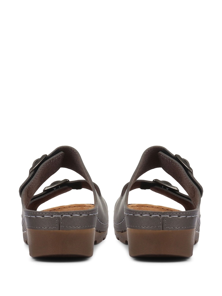 Pavers Natural Pavers Adjustable Black Mule Sandals - Image 2 of 5