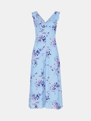 Whistles Blue Bamboo Blossom Ruffle Dress - Image 5 of 5