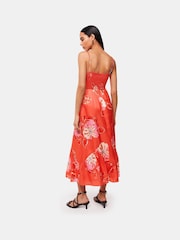 Whistles Orange Hibiscus Print Raffa Dress - Image 3 of 5