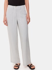 Whistles White Stripe Luna Trousers - Image 3 of 5