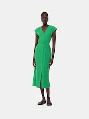 Whistles Green Misty Midi Dress - Image 1 of 5