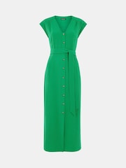 Whistles Green Misty Midi Dress - Image 5 of 5
