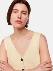 Whistles Yellow Button Front V-Neck Tank - Image 5 of 6