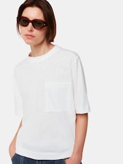Whistles White Linen Pocket Blend T-Shirt - Image 1 of 5