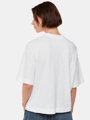 Whistles White Linen Pocket Blend T-Shirt - Image 2 of 5