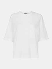 Whistles White Linen Pocket Blend T-Shirt - Image 5 of 5