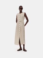 Whistles White Angled Stripe Ilana Dress - Image 1 of 5