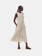 Whistles White Angled Stripe Ilana Dress - Image 3 of 5