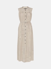 Whistles White Angled Stripe Ilana Dress - Image 5 of 5
