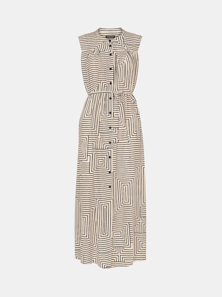 Whistles White Angled Stripe Ilana Dress - Image 5 of 5