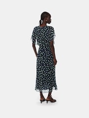 Whistles Blue Moon Spot Print Midi Dress - Image 2 of 5