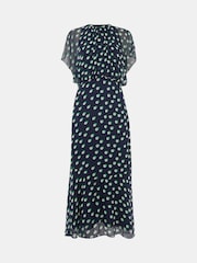 Whistles Blue Moon Spot Print Midi Dress - Image 5 of 5